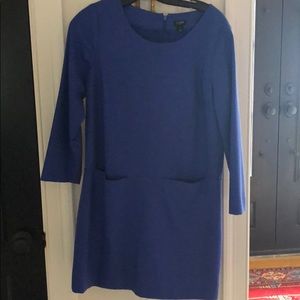 JCrew cobalt wool blend dress